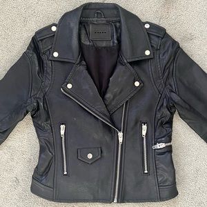 Blank NYC Leather Moto Jacket Size Medium Black